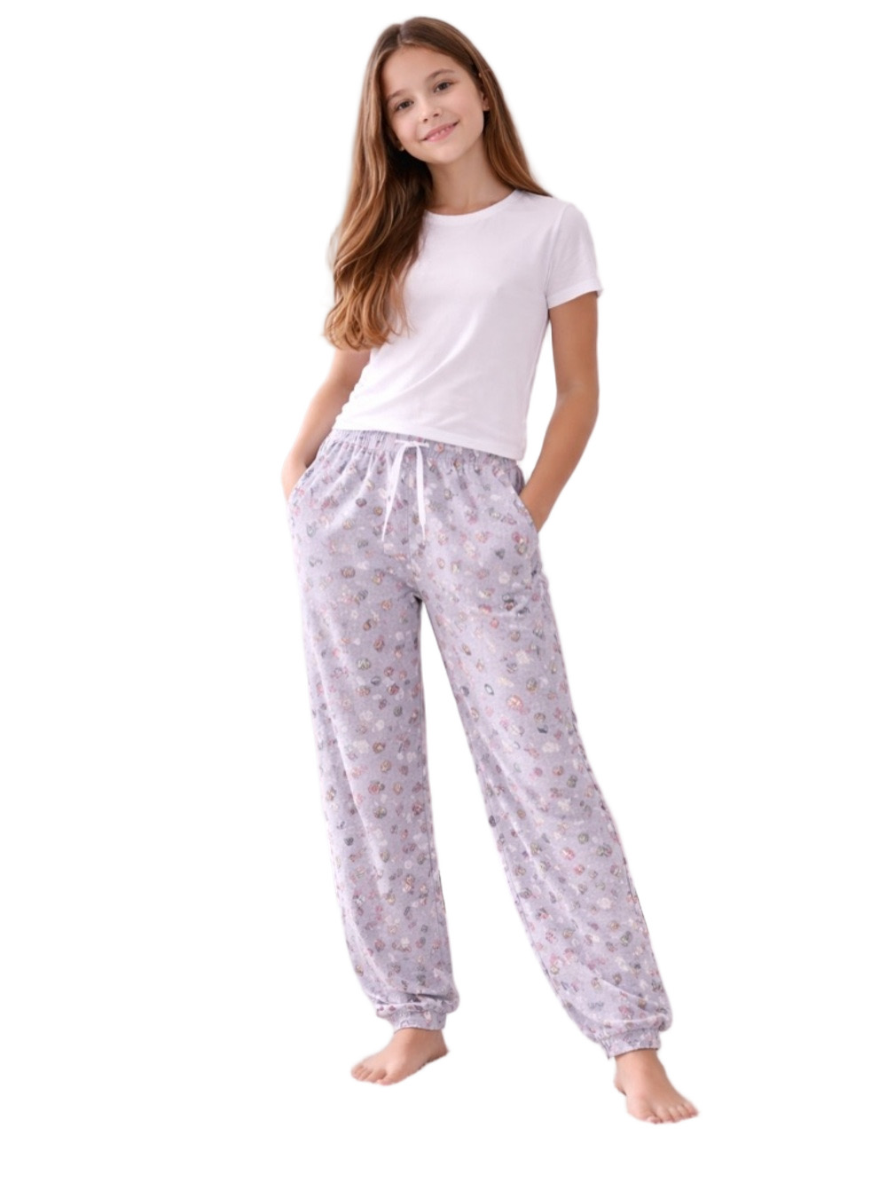 kenzie purple coffee and alarm clock comfy pajama pants